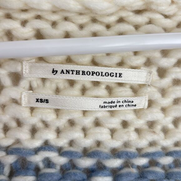 Anthropologie Grazia Chunky Striped Cardigan Sweater Size XS/S Colorful Knit EUC - Picture 9 of 13